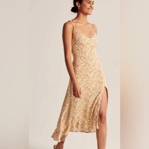 Abercrombie & Fitch Floral Yellow Dress PETITE